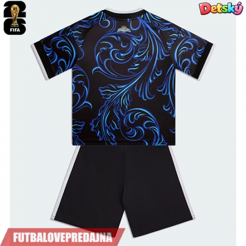 Lacne Dětský Futbalové dres Argentína MS 2026 Krátky Rukáv - Preč (+ trenírky)